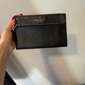Kate Spade Black Clutch with Gold Accents